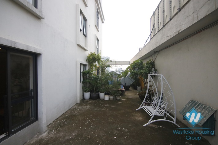 Elegant 3 bedroom apartment with a nice terrace for rent in Dong Da District